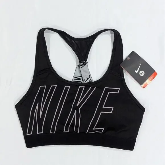 Nike Pro Classic Padded Sports Bra Black Size M - Picture 3 of 6